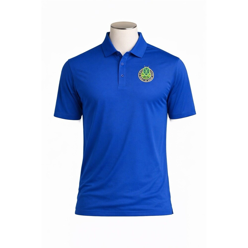 Glenmuir Polo Shirt Mens XL Blue Golf Club Logo Short Sleeve Performance
